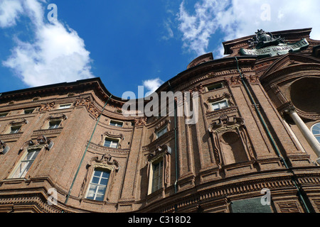 Palazzo Carignano, bâtiment historique dans le centre de Turin Banque D'Images