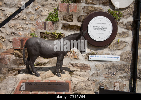 Statue Le Donkey Sanctuary qui est un organisme de bienfaisance basée au Royaume-Uni pour améliorer les conditions de travail pour les ânes et mules à l'échelle internationale. Banque D'Images