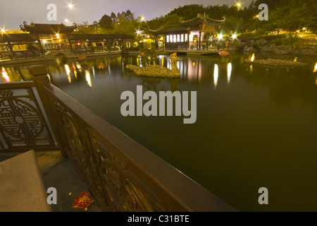 La scène de le jardin chinois à Hong Kong Banque D'Images