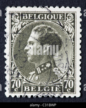 Timbre-poste belge Banque D'Images