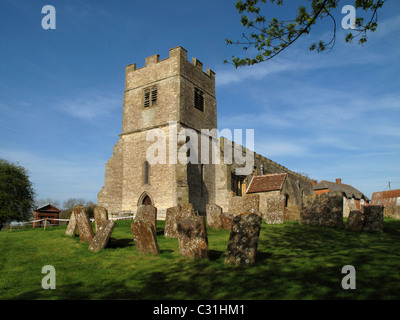 Église St Giles, Chesterton, Warwickshire, Angleterre Banque D'Images