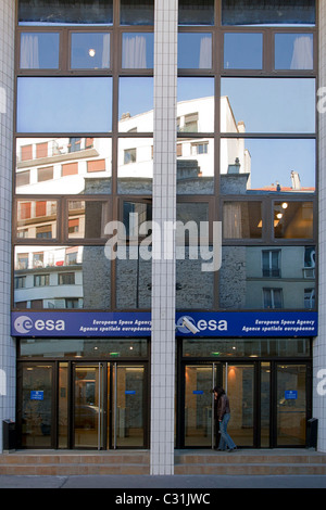 FAÇADE DU SIÈGE DE L'ESA, l'Agence spatiale européenne, PARIS, FRANCE Banque D'Images