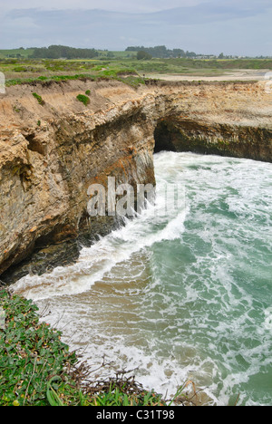 Des vues spectaculaires sur les falaises côtières de Wilder Ranch State Park à Santa Cruz. Banque D'Images