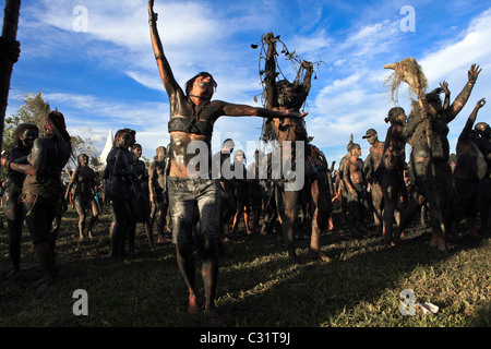 Bloco da Lama à Paraty, Rio de Janeiro, Brésil État Carnival Banque D'Images