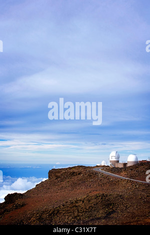 Observatoire de l'Haleakala sur Maui Hawaii. Banque D'Images