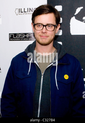 Colin Hanks arrive pour la projection de 'The Great Buck Howard' à l'AMC Chicago sur Michigan Avenue, Chicago, Illinois - Banque D'Images