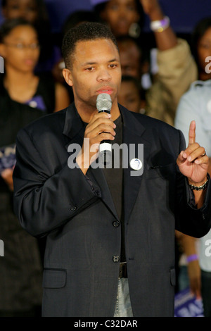 Jesse Jackson Jr. Dernière chance pour changer de rassemblement au Memorial College en Floride Miami Gardens, Florida - 02.11.08 Banque D'Images