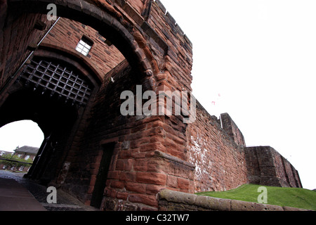 Le château de Carlisle forteresse médiévale en Cumbria Banque D'Images