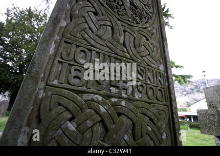 La tombe de John Ruskin à Coniston, Cumbria Banque D'Images