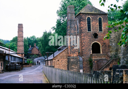 Les hauts fourneaux Blists Hill Victorian Town UK Telford Ironbridge Gorge Museum Banque D'Images