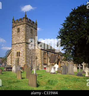 L'église paroissiale de Sainte Trinité, Ashford dans l'eau, Derbyshire, parc national de Peak District, England, UK Banque D'Images