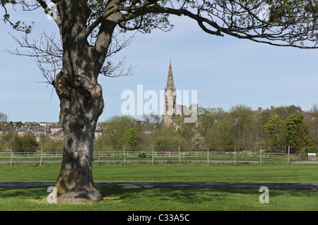 Kelso, l'Écosse, au nord de l'Église - printemps showground Banque D'Images