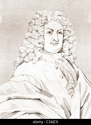 En 1646, Gottfried Wilhelm Leibniz - 1716. Philosophe et mathématicien allemand. Banque D'Images