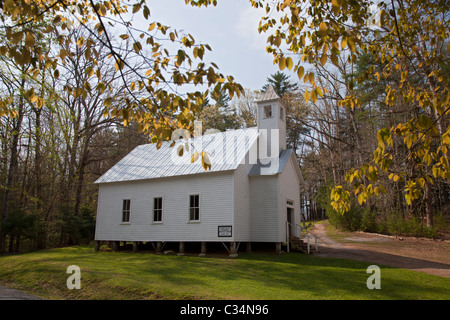 Great Smoky Mountains National Park, Illinois - Missionary Baptist Church à la Cades Cove. Banque D'Images