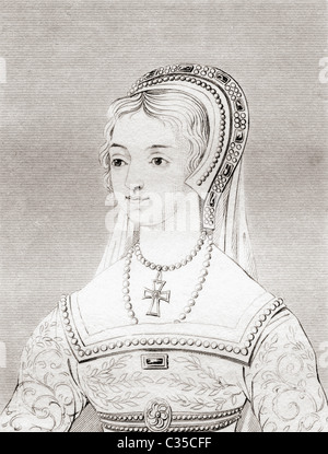 Catherine Parr, 1512 - 1548. Sixième femme et Reine consort du roi Henry VIII d'Angleterre. Banque D'Images
