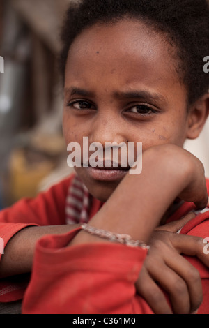 Portrait d'une jeune fille - la vieille ville de Harar, Ethiopie, Afrique