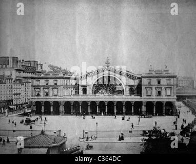 L'un des premiers autotypes de la garde de l'Est, Gare de l'Est, Paris, France, photographie historique, 1884 Banque D'Images