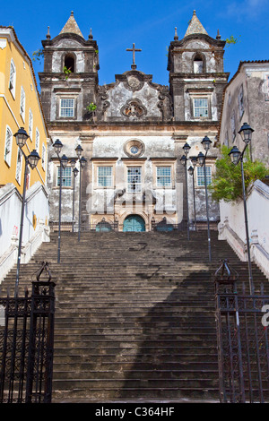 Igreja do Santissimo Sacramento do Passo du Pelourinho et le vieux Salvador, Brésil Banque D'Images