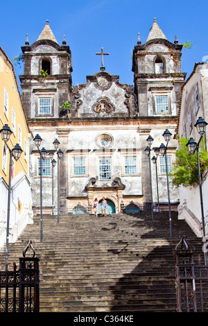 Igreja do Santissimo Sacramento do Passo du Pelourinho et le vieux Salvador, Brésil Banque D'Images
