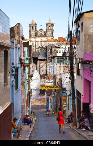 Igreja do Santissimo Sacramento do Passo du Pelourinho et le vieux Salvador, Brésil Banque D'Images