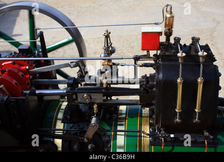 Détail de petit moteur de traction à Garrett Musée Boutique Long, Main Street, Woodbridge, Suffolk, Angleterre, RU Banque D'Images