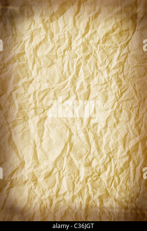 La texture de papier froissé, utilisé pour le fond Banque D'Images