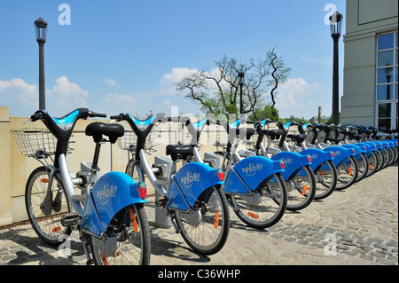 Un service de location de vélos Véloh à Luxembourg, Grand-Duché de Luxembourg Banque D'Images