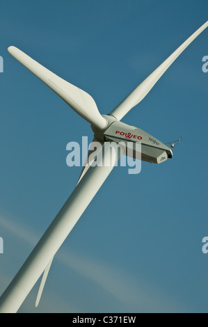 Près d'une éolienne, France Banque D'Images