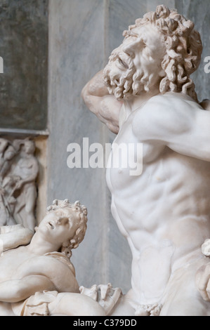 La statue de Laocoön et ses fils (Gruppo del Laocoonte), aussi appelé le groupe Laocoön Banque D'Images