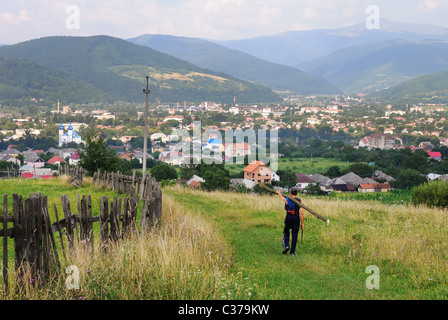 Svaliava, Zakarpattia oblast (province), les Carpates, l'ouest de l'Ukraine, l'Europe de l'Est Banque D'Images