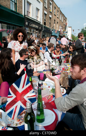 29 avril 2011 Mariage Royal. Wilton Way Hackney street party Banque D'Images