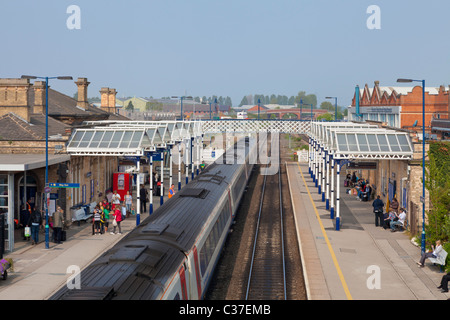 La gare de Loughborough accueil du Great Central Railway Leicestershire Angleterre GO UK EU Europe Banque D'Images