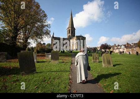 L'église paroissiale de Bakewell Banque D'Images