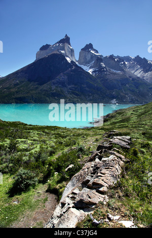 Vues des Torres del Paine, Patagonie, Chili, Amérique du Sud. Banque D'Images