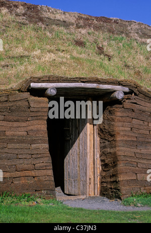 Hutte viking reconstruit porte Banque D'Images