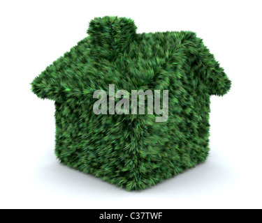 3D render of a couverte de grass isolated on white Banque D'Images