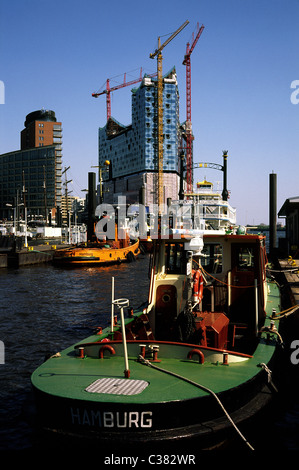 Elbphilharmonie Hamburg en construction. Banque D'Images