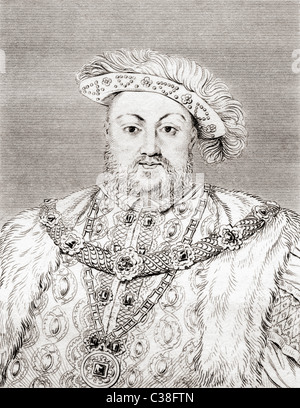 Henry VIII, 1491 - 1547. Roi d'Angleterre. Banque D'Images