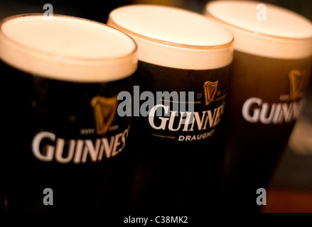 Image d'illustration de Guinness pintes. Banque D'Images