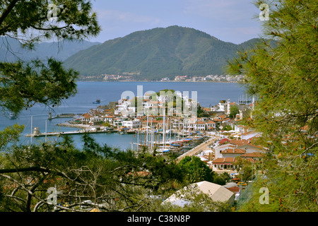 Vieille ville et du port de Marmaris, Mugla, Turquie Banque D'Images