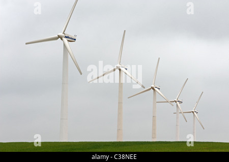 Wind farm, Norfolk, Royaume-Uni. Banque D'Images