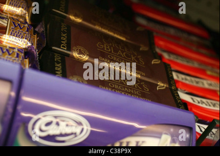 Image d'illustration de vert et de chocolat noir ; partie de Cadbury Plc. Banque D'Images