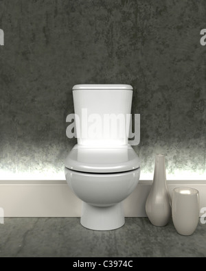 3D render of a contemporary toilettes Banque D'Images