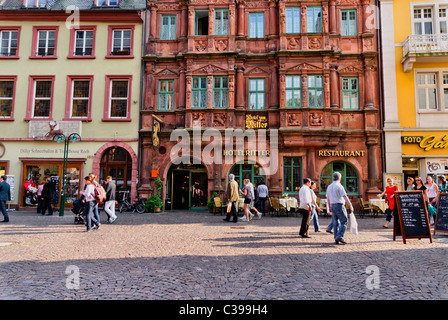 Hotel Ritter sur la rue principale, Heidelberg, Germany, Europe Banque D'Images