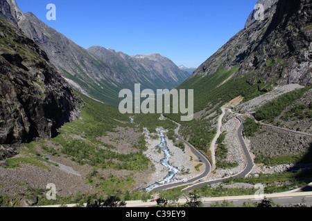 Trollstigen célèbre en Norvège Banque D'Images