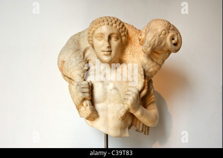 Italie, Rome, Museo di Scultura Antica Giovanni Barracco, musée de sculpture ancienne, statue romaine d'Hermès, 1e siècle av. J.-C. Banque D'Images