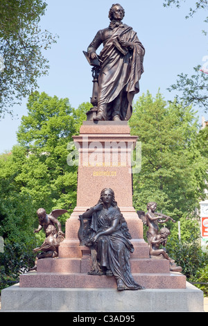 Felix Mendelssohn Bartholdy statue, Leipzig, Saxe, Allemagne Banque D'Images