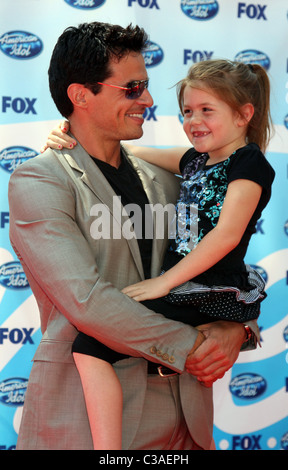 Antonio Sabato Jr. et sa fille, Mina Bree l'American Idol Saison 8 finale tenue au Nokia Theater de Los Angeles, des arrivées - Banque D'Images