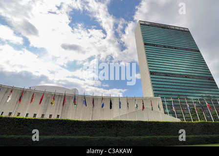 Le siège de l'Organisation des Nations Unies à New York Banque D'Images