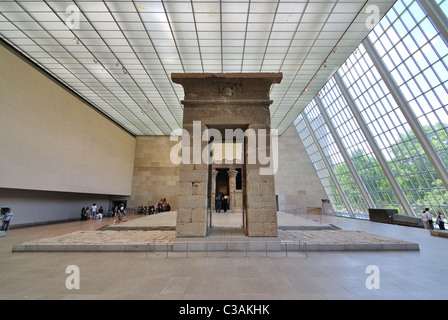 Temple de Dendur est un temple égyptien construit autour de 15 avant JC. Il est maintenant situé au Metropolitan Museum of Art de New York. Banque D'Images